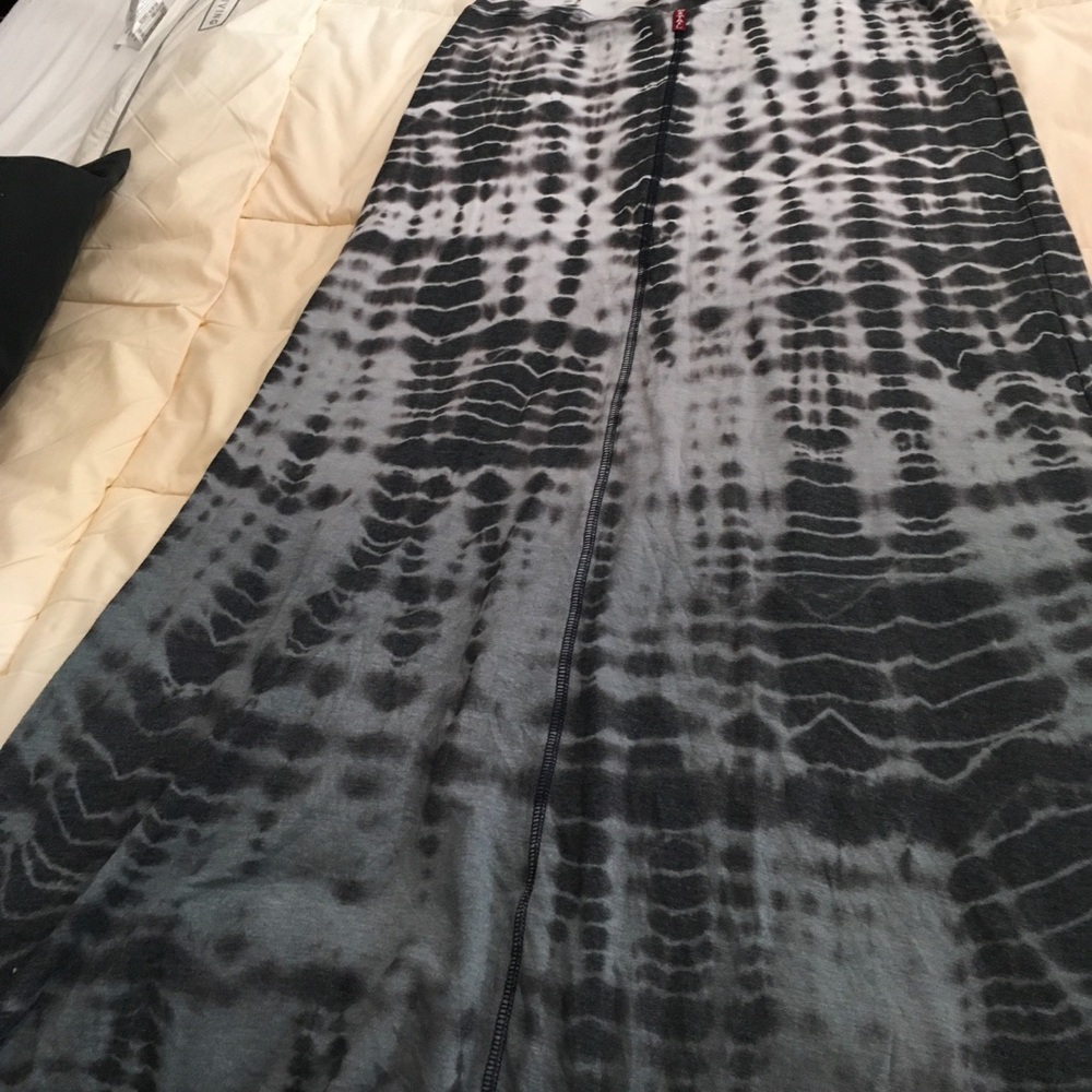 Hard Tail Black and Gray Maxi Skirt